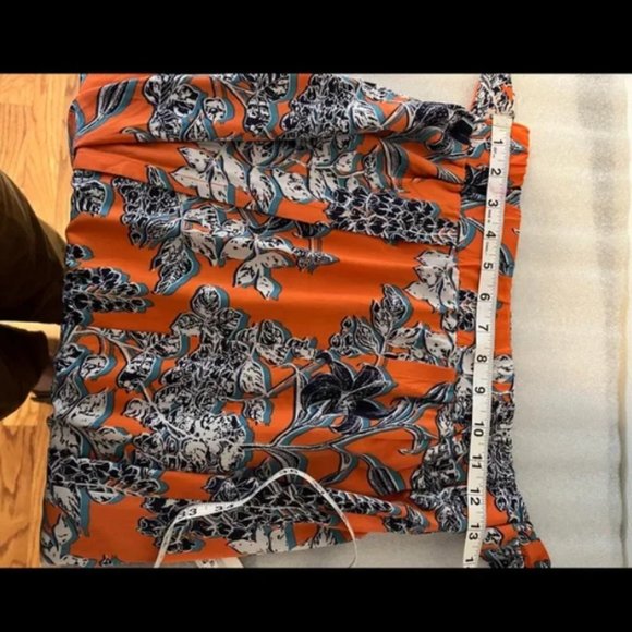 Maxi Skirt Tie Front Slit Side Floral Multicolor - Picture 4 of 5